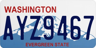 WA license plate AYZ9467