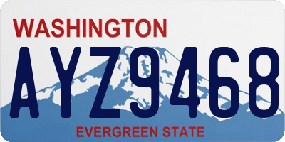 WA license plate AYZ9468