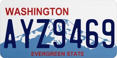 WA license plate AYZ9469