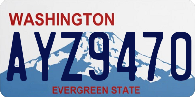 WA license plate AYZ9470