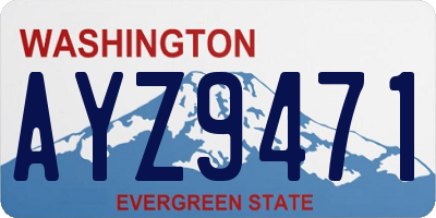 WA license plate AYZ9471