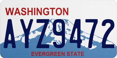 WA license plate AYZ9472