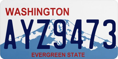 WA license plate AYZ9473