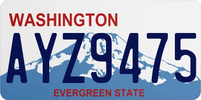 WA license plate AYZ9475