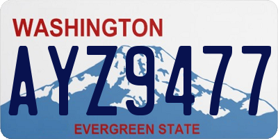 WA license plate AYZ9477