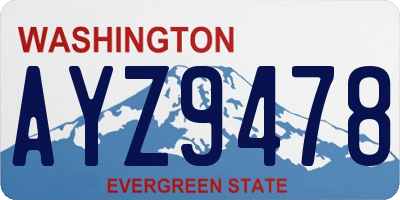 WA license plate AYZ9478