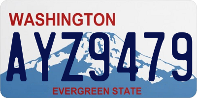 WA license plate AYZ9479