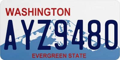 WA license plate AYZ9480