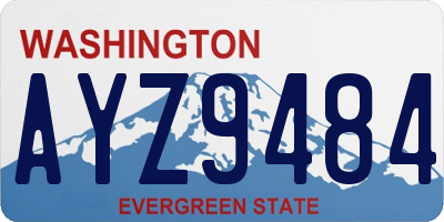 WA license plate AYZ9484