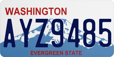 WA license plate AYZ9485