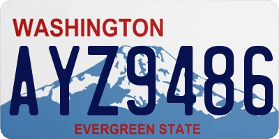 WA license plate AYZ9486