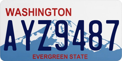 WA license plate AYZ9487