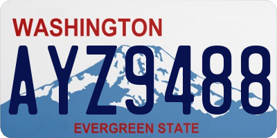 WA license plate AYZ9488