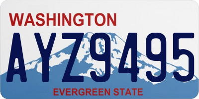 WA license plate AYZ9495