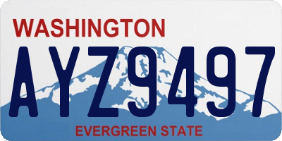 WA license plate AYZ9497