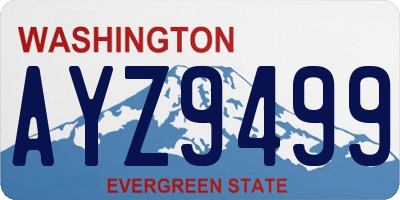 WA license plate AYZ9499