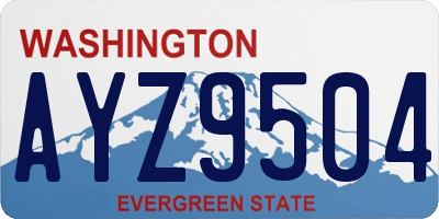 WA license plate AYZ9504