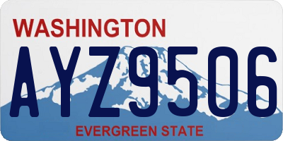 WA license plate AYZ9506