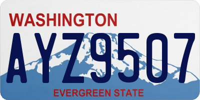 WA license plate AYZ9507