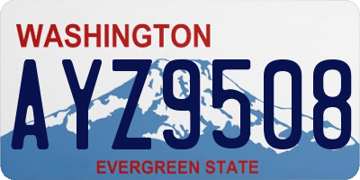 WA license plate AYZ9508