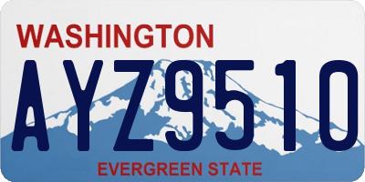 WA license plate AYZ9510