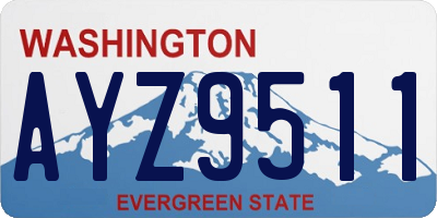 WA license plate AYZ9511