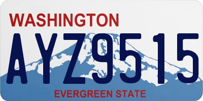 WA license plate AYZ9515