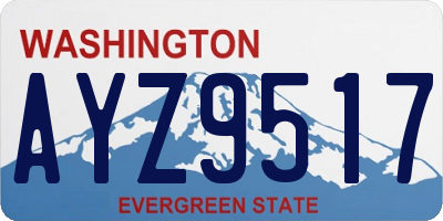 WA license plate AYZ9517