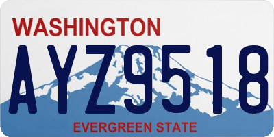 WA license plate AYZ9518