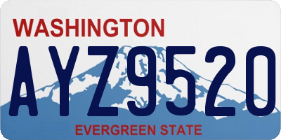 WA license plate AYZ9520