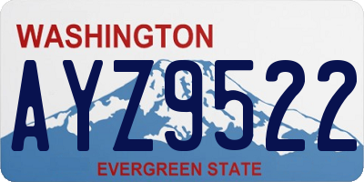 WA license plate AYZ9522