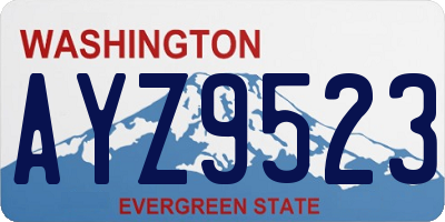 WA license plate AYZ9523