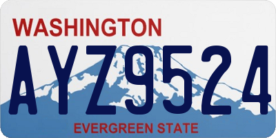 WA license plate AYZ9524