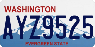 WA license plate AYZ9525