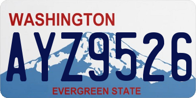 WA license plate AYZ9526