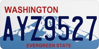 WA license plate AYZ9527