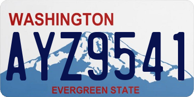 WA license plate AYZ9541