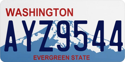 WA license plate AYZ9544