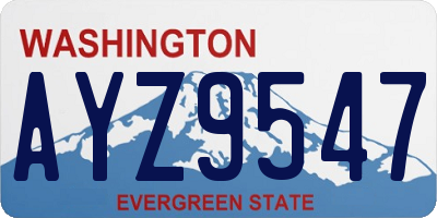 WA license plate AYZ9547