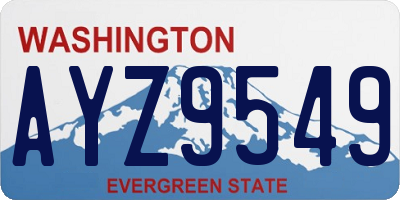 WA license plate AYZ9549