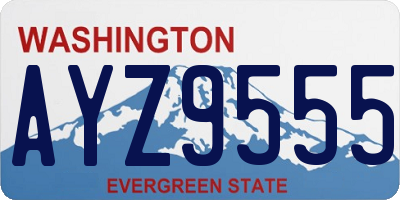 WA license plate AYZ9555