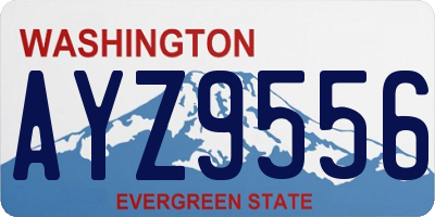 WA license plate AYZ9556