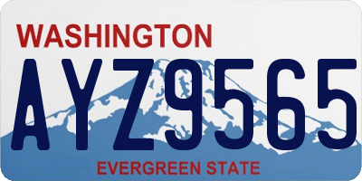 WA license plate AYZ9565