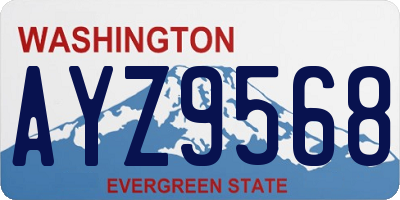 WA license plate AYZ9568