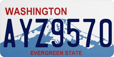 WA license plate AYZ9570