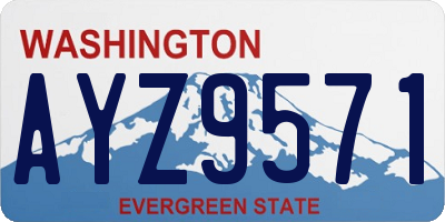 WA license plate AYZ9571