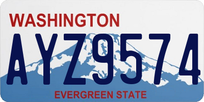 WA license plate AYZ9574