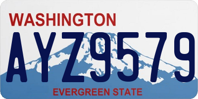 WA license plate AYZ9579