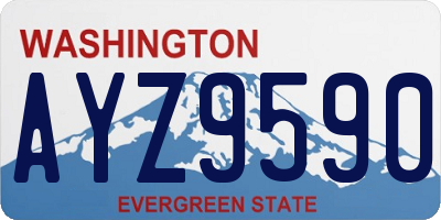 WA license plate AYZ9590