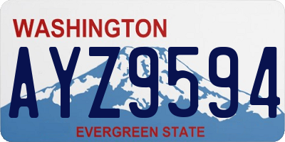 WA license plate AYZ9594